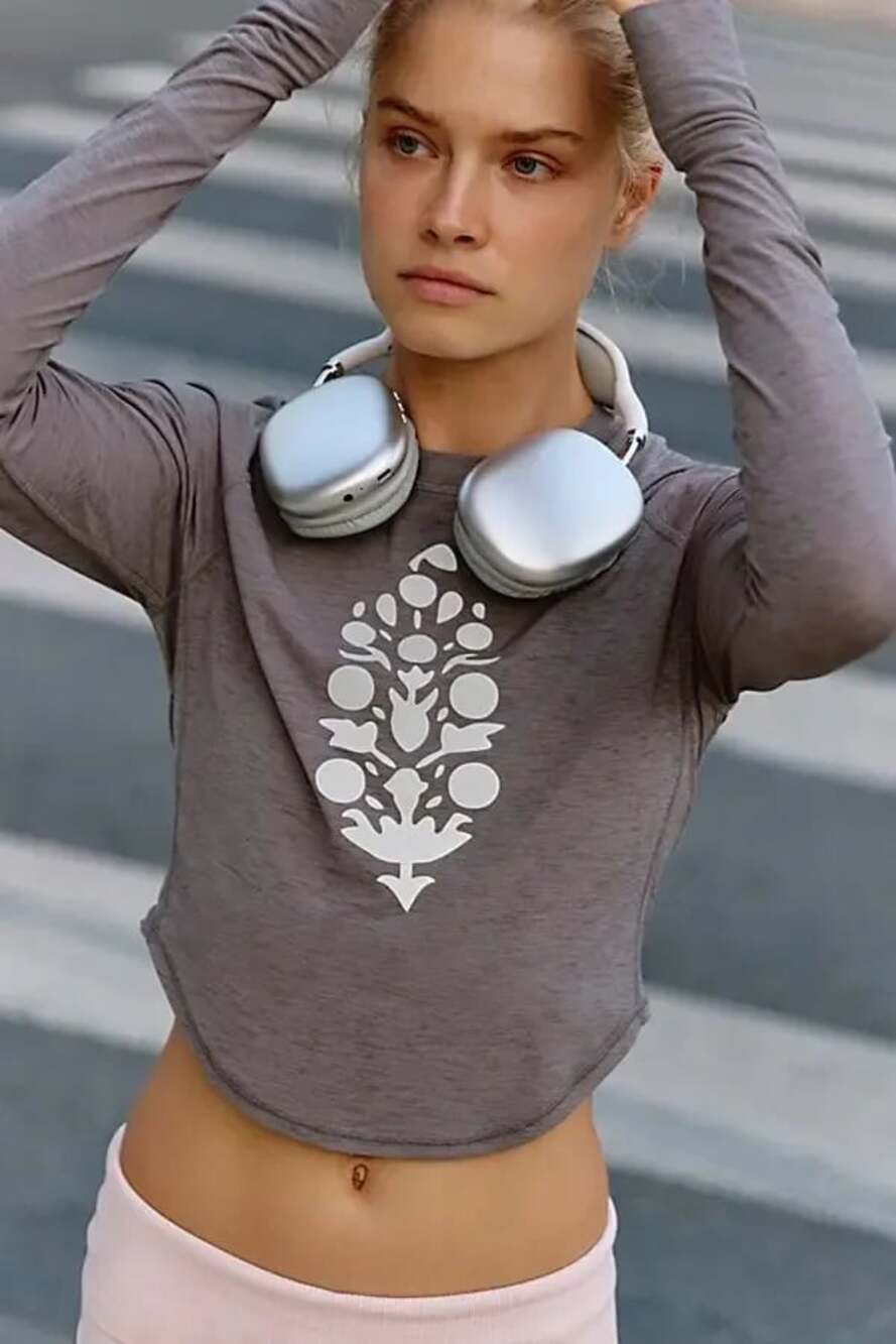 FP Movement Tempo On Repeat Long-Sleeve Crop Top